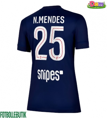 Paris Saint-Germain Nuno Mendes #25 Hemmatröja Kvinnor 2025-26 Kortärmad